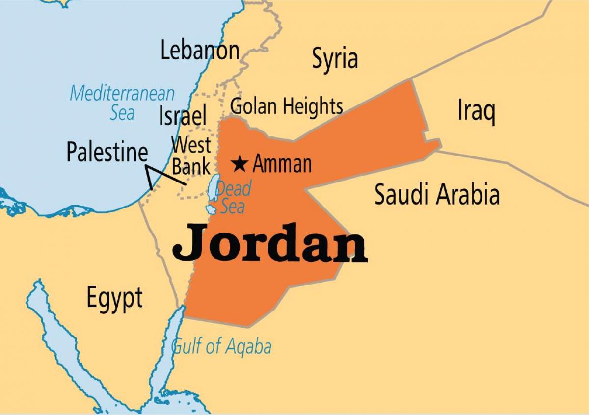 Jordanija vieta žemėlapyje