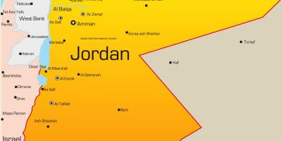 Žemėlapis Jordanija artimuosiuose rytuose