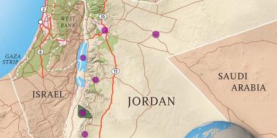 Karalystės Jordanija žemėlapyje