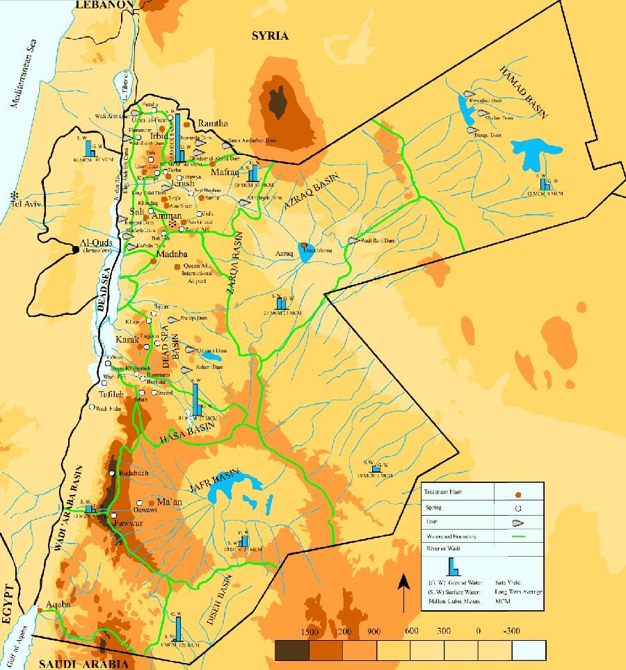 žemėlapis Jordanijos klimatas