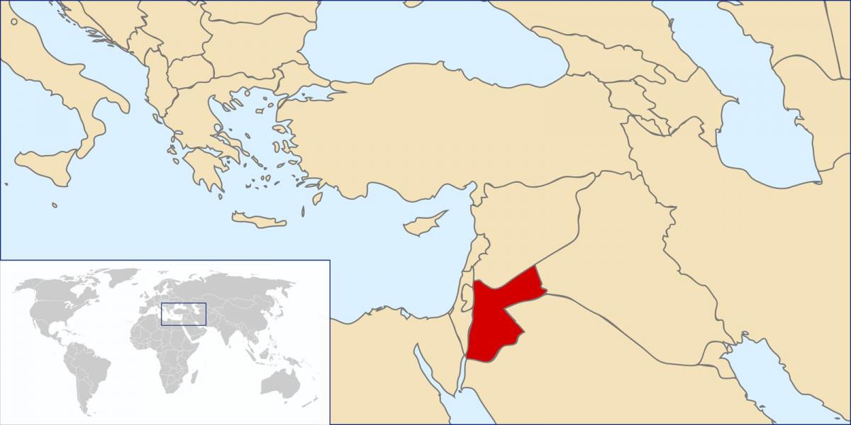 Jordanijos pasaulio žemėlapis