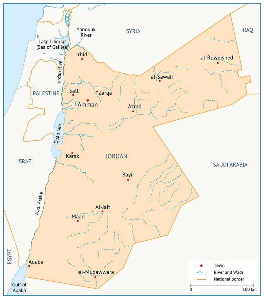 žemėlapis universiteto Jordanija