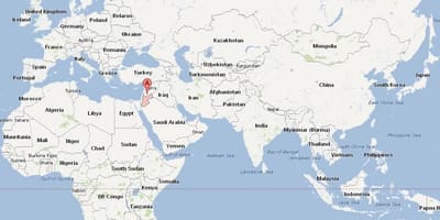 Jordanija vietą pasaulio žemėlapyje