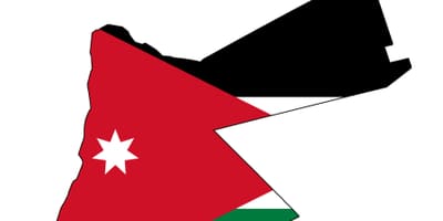 Žemėlapis Jordanija žemėlapis, vėliava