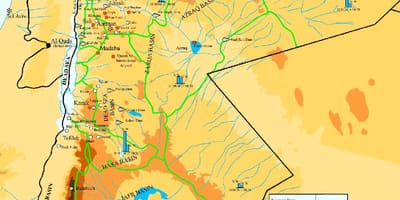 Žemėlapis Jordanijos klimatas